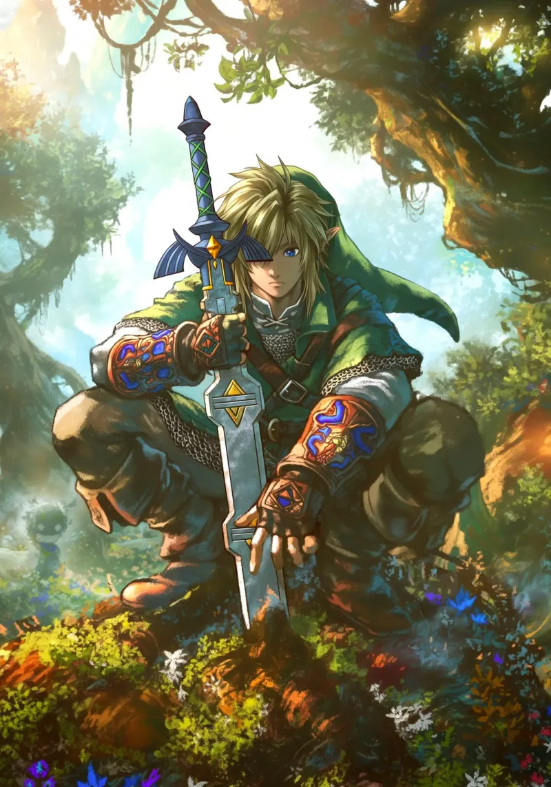 Link La leggenda di Zelda Videogioco poster con telaio in plastica da Fleur de Lys