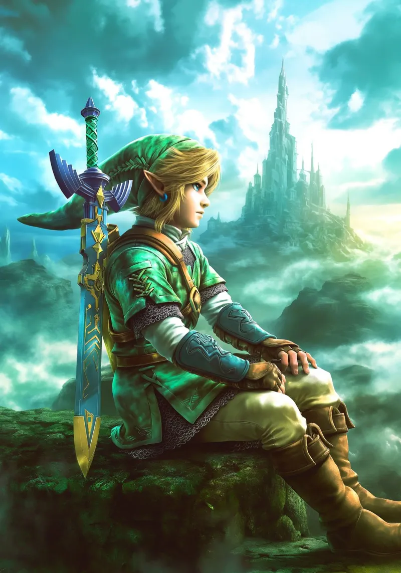 Link La leggenda di Zelda Videogioco tela con Cornice a cassetta da Fleur de Lys