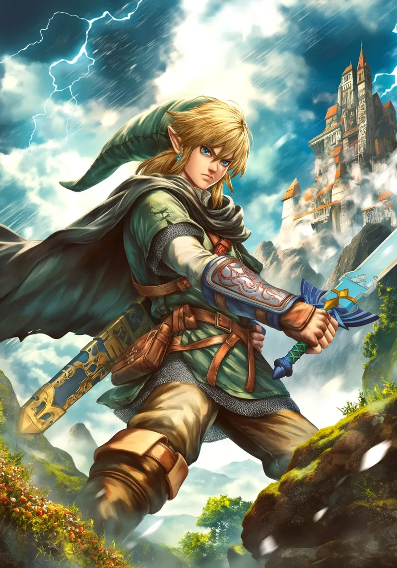 Link The Legend of Zelda Video Game poster by Fleur de Lys