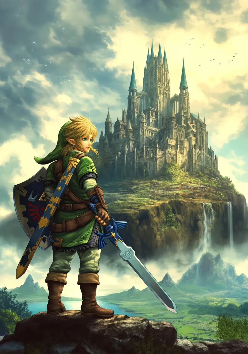 Link La leggenda di Zelda Videogioco poster da Fleur de Lys