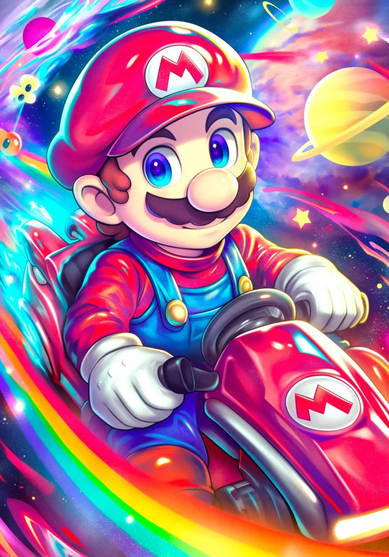 Super Mario tela con Cornice a cassetta da Fleur de Lys