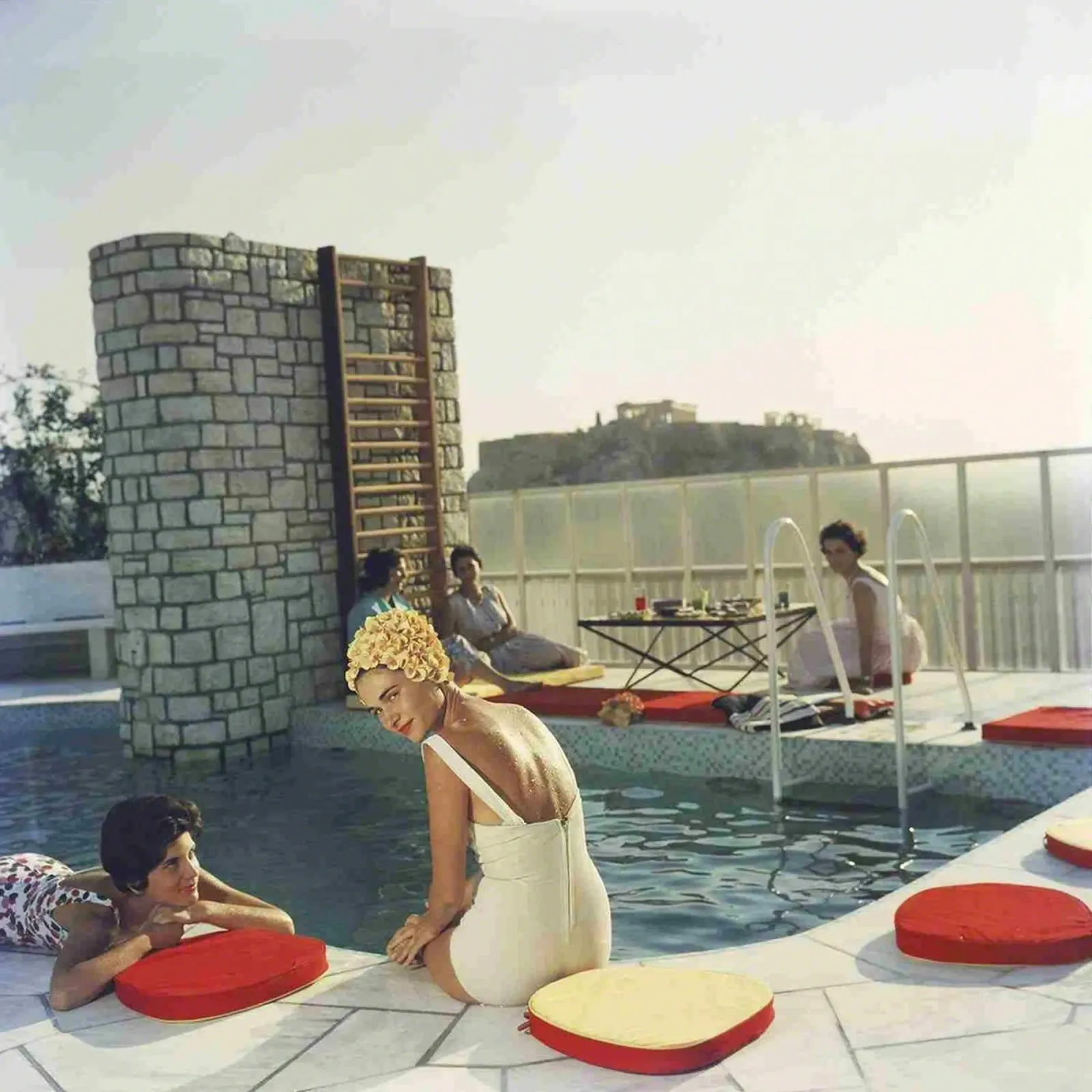 Slim Penthouse Pool canvas with Floater frame by Mr.Lorenzo