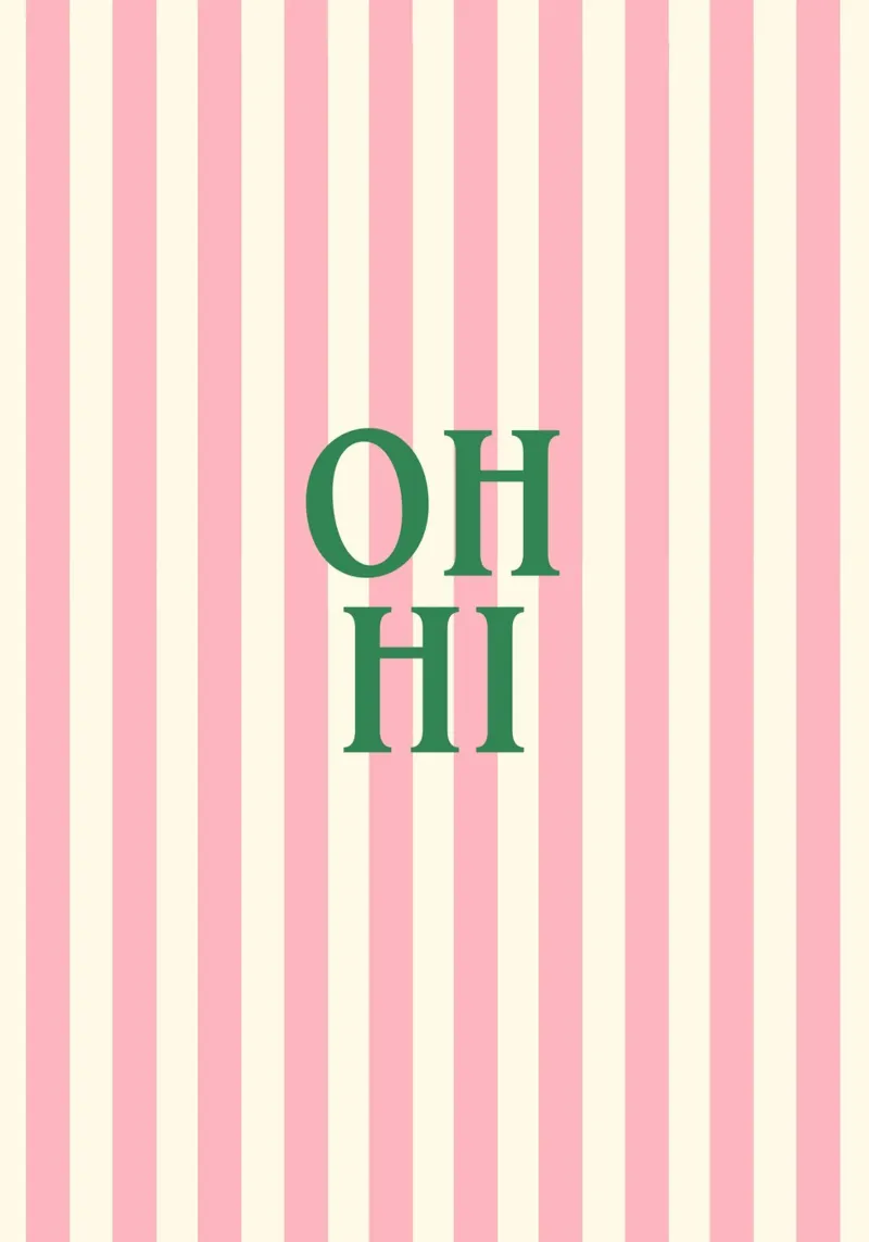 Oh Hi Playful Typography pellicola backlit da Attaboy Dsgn