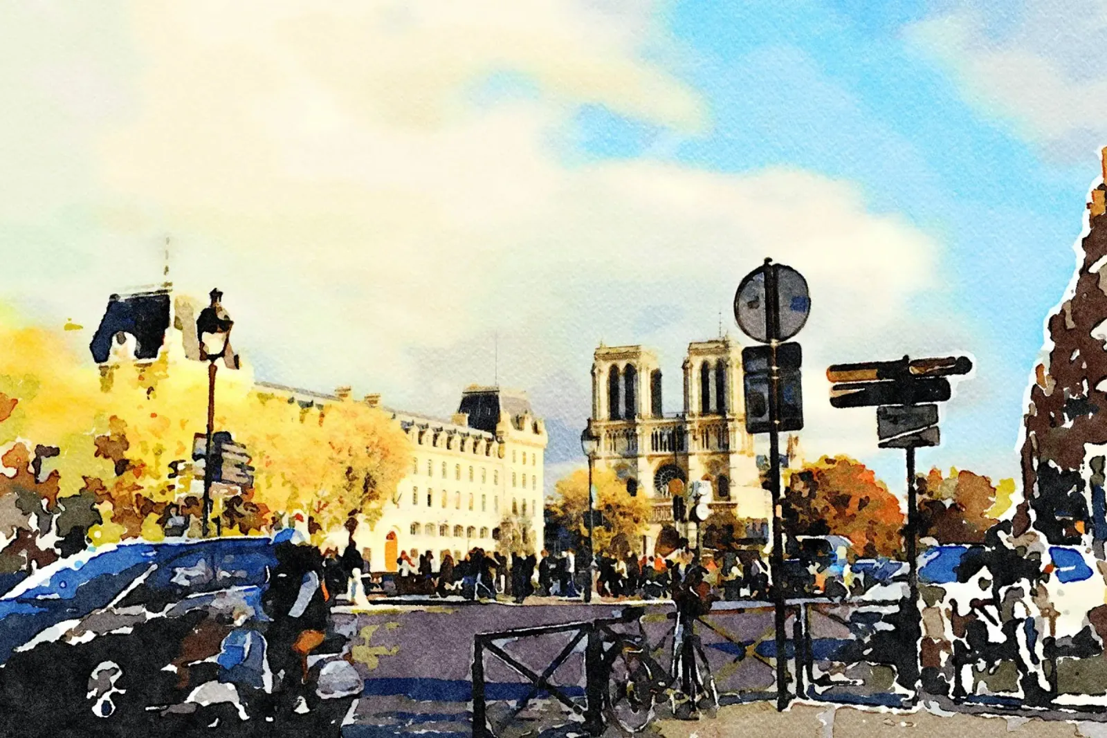 Parigi tela con Cornice a cassetta da Massimo Frascogna