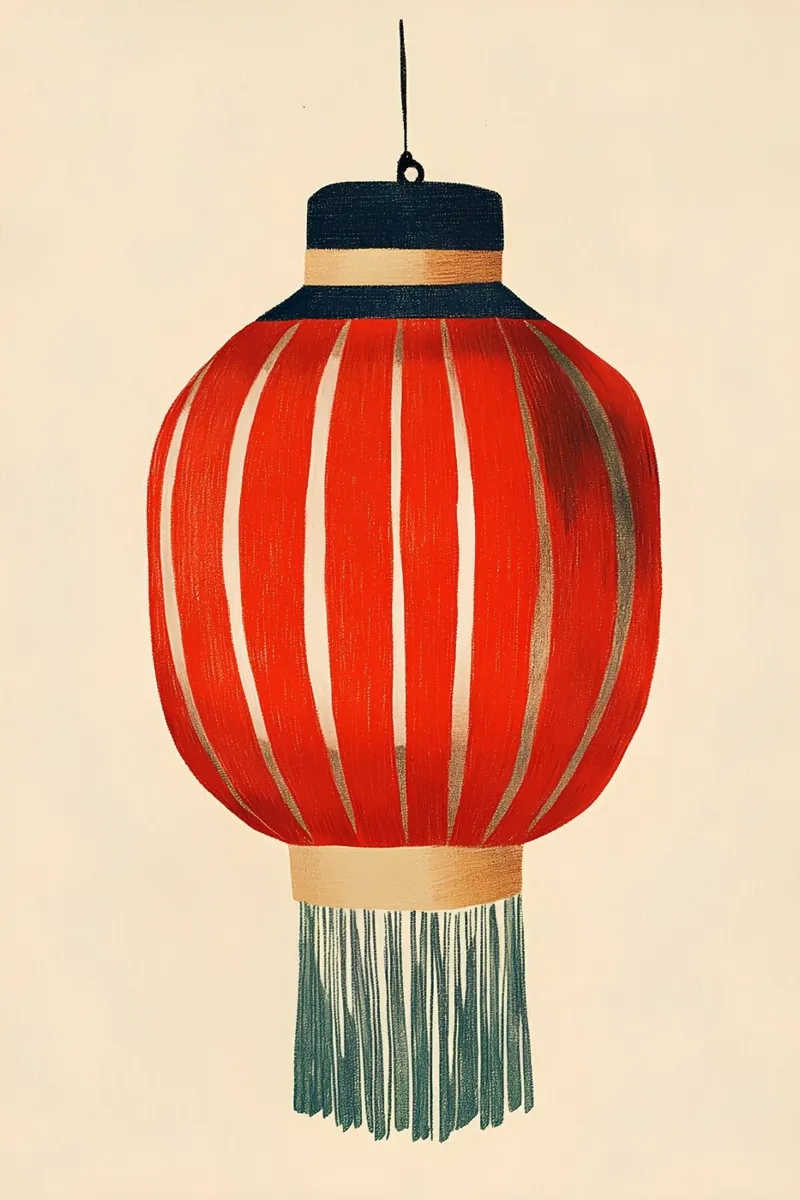Lanterna cinese poster da Curious Canvas
