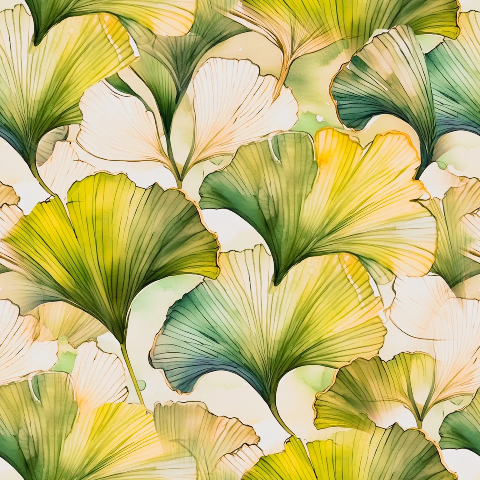 Gingko biloba giallo e verde poster da Justyna Jaszke JBJart