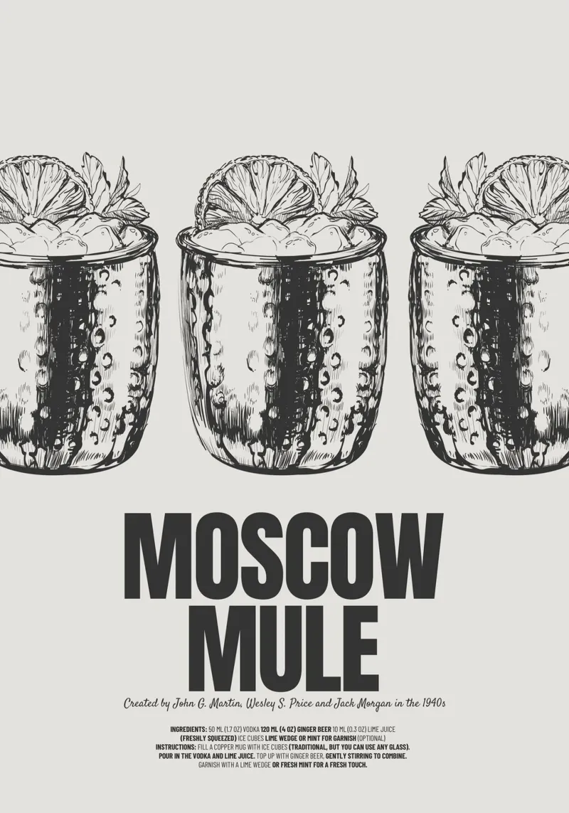 Moscow Mule poster da PurePeachStudio