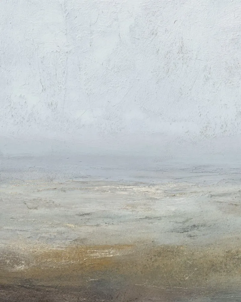 Textured Minimalist Seascape Abstract in Cool Tones poster by Artbyvo