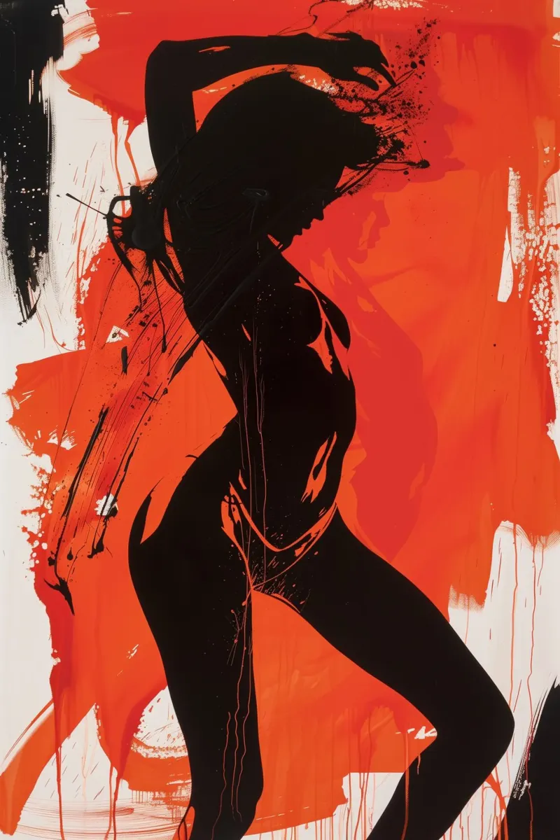 Table Dance | Street Art Act Dance Study 3/3 poster con telaio in alluminio da Autofocus