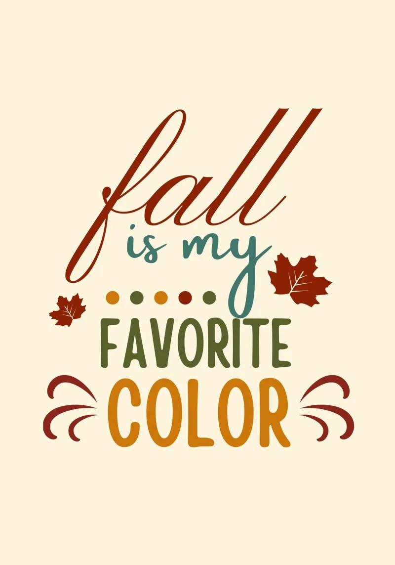 Herbst ist meine Lieblingsfarbe Herbst Zitat Kunst Leinwand mit Schattenfugenrahmen von vintagepod