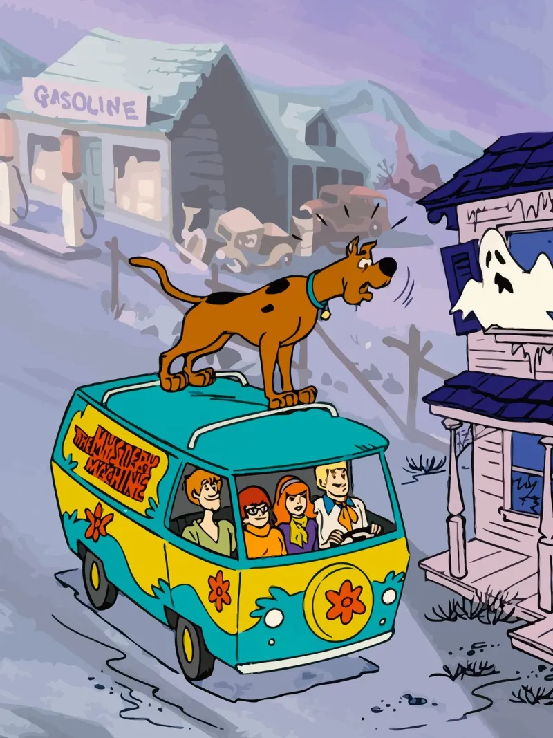 Scooby-Doo tela con Cornice a cassetta da Dumery Art