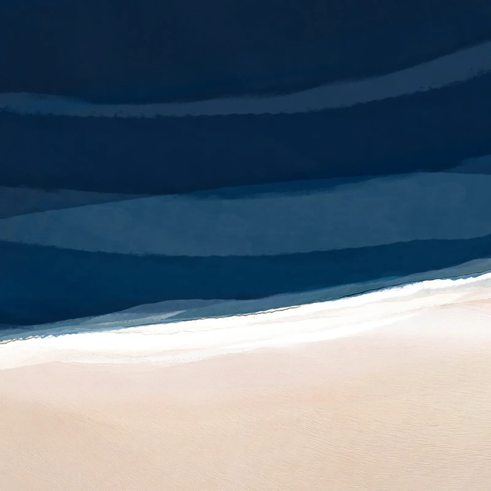 Minimal Beach Abstract 2 | Indigo and Tan alluminio dibond da sabidussi