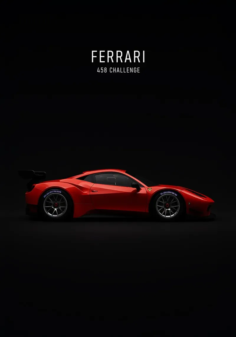 FERRARI 458 CHALLENGE canvas met Baklijst van AlexAuto
