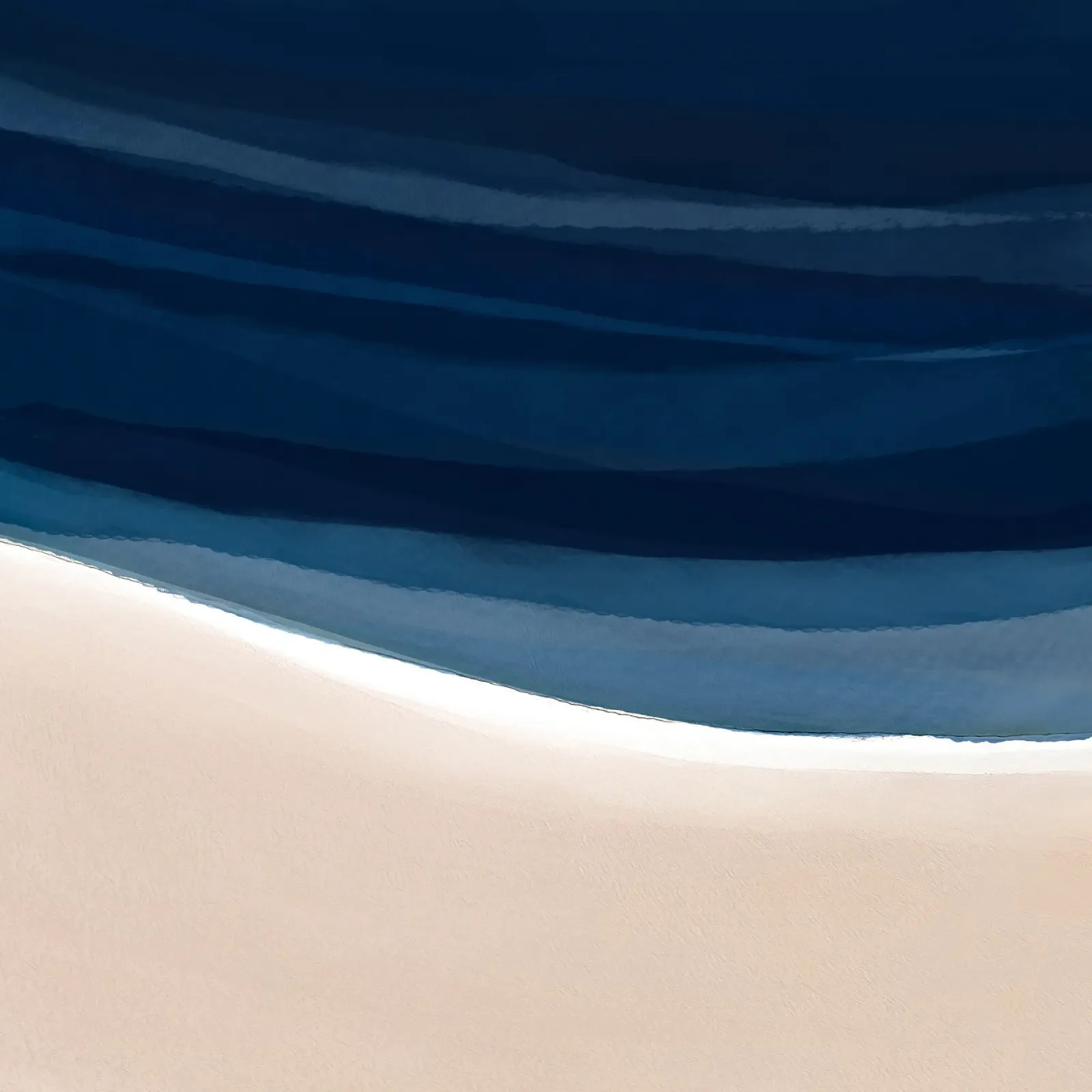 Minimal Beach Abstract 1 | Indigo and Tan pannello forex da sabidussi
