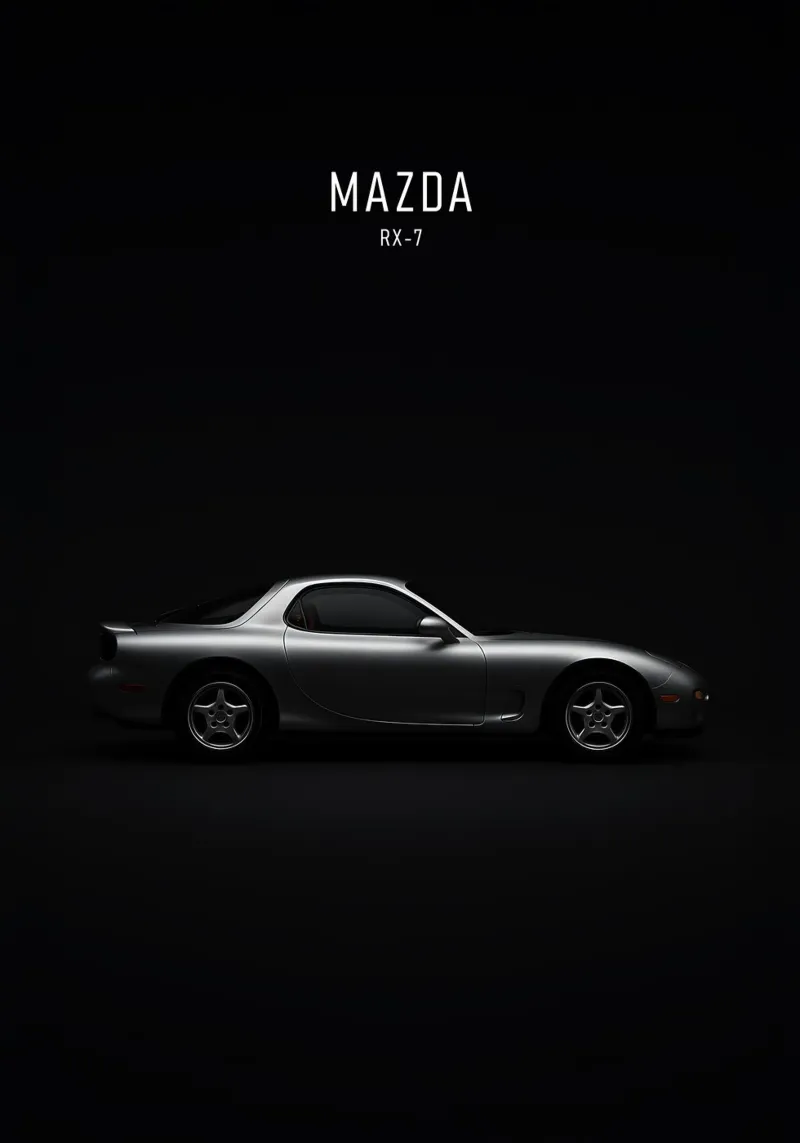 MAZDA RX-7 poster con telaio in alluminio da AlexAuto