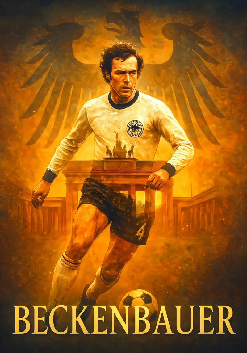 Franz Beckenbauer tela con Cornice a cassetta da Cyberpunk Canvas