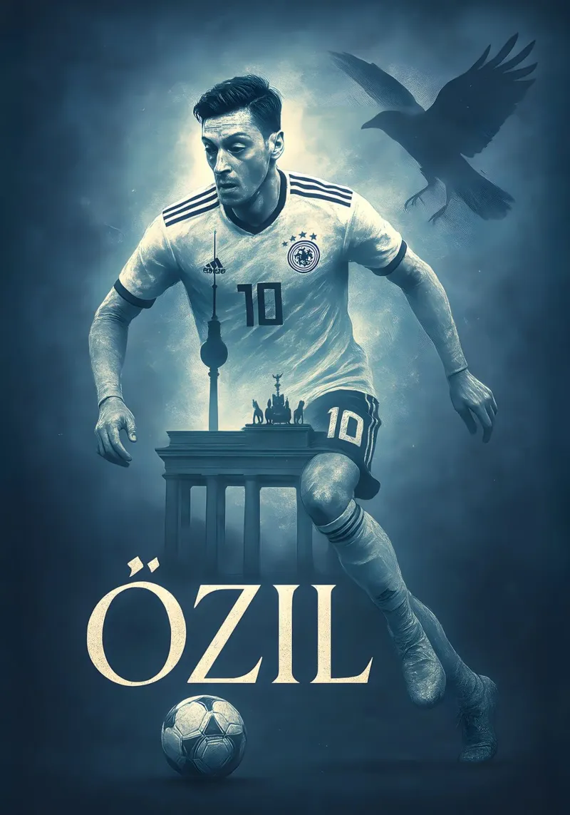 Mesut Ozil tela con Cornice a cassetta da Cyberpunk Canvas