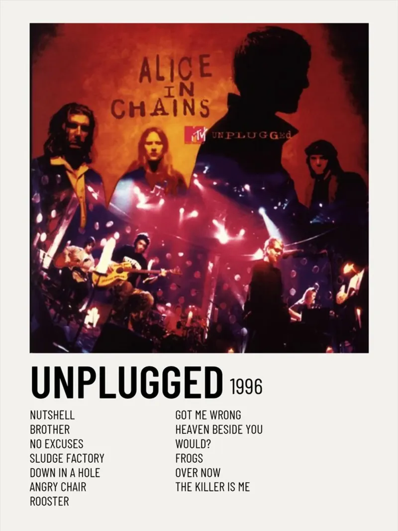 Alice In Chains Unplugged poster con telaio in plastica da Roronoa7