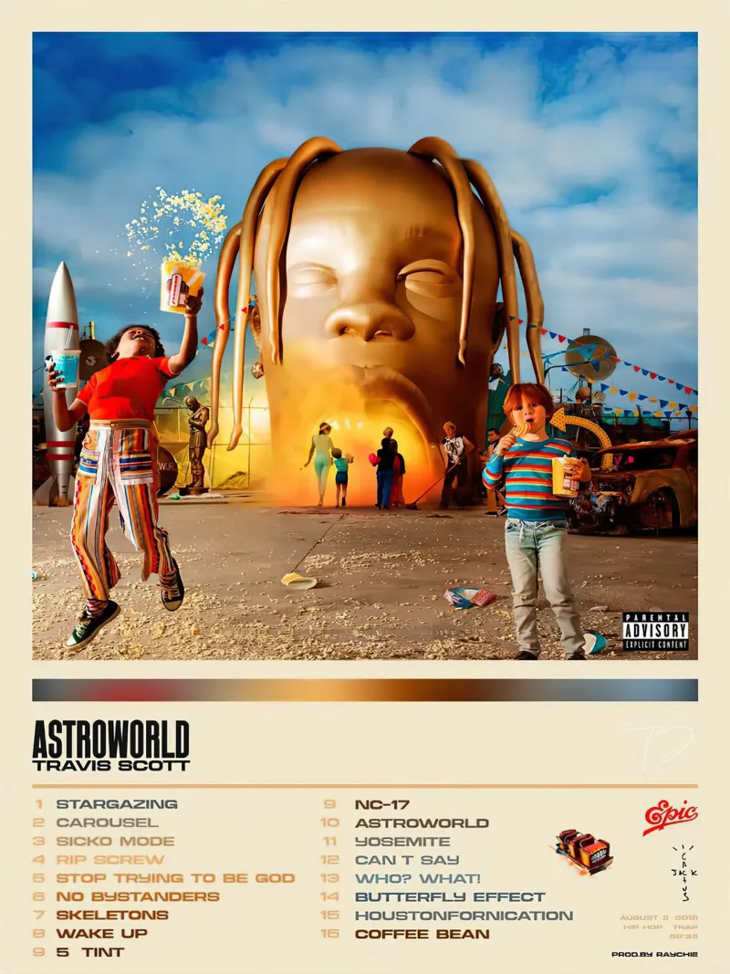 Travis Scott Astro World poster da Roronoa7