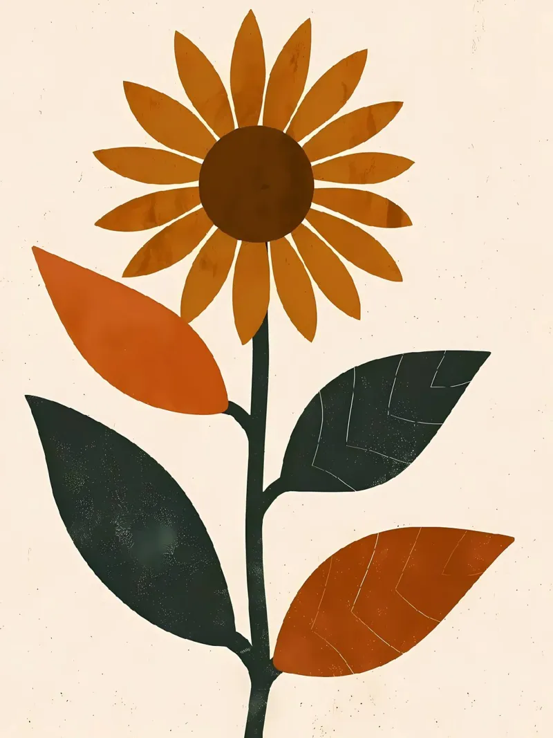 Zonnebloem Symfonie canvas met Baklijst van Jose