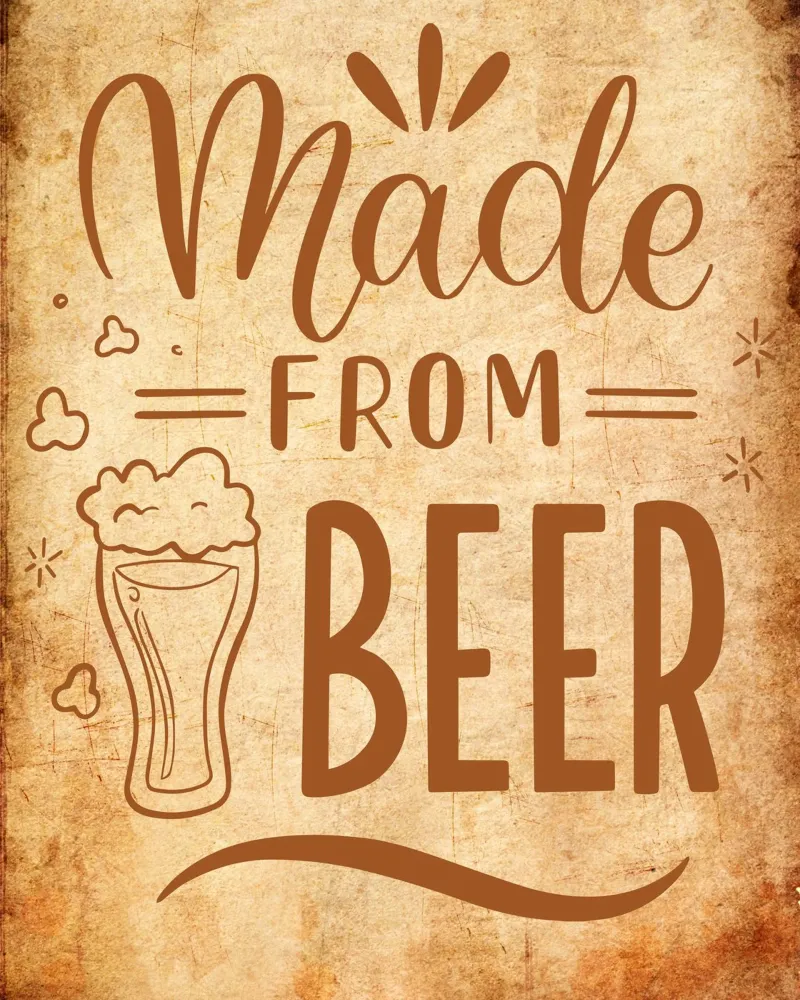 made cup beer tela con Cornice a cassetta da Creaton