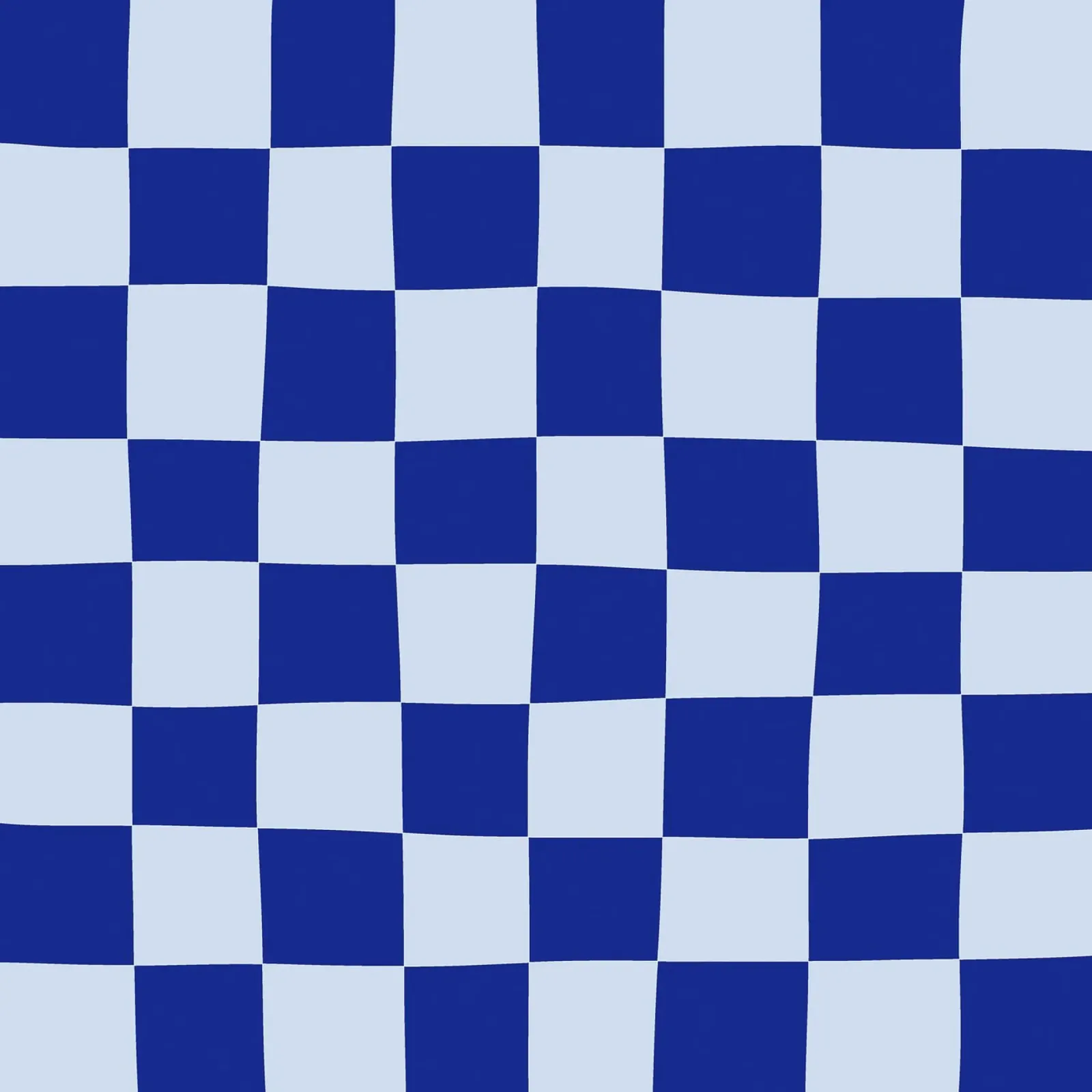Groovy retro vibrant pattern checks- Blue Poster mit Kunststoffrahmen von TijanaArtStudio88