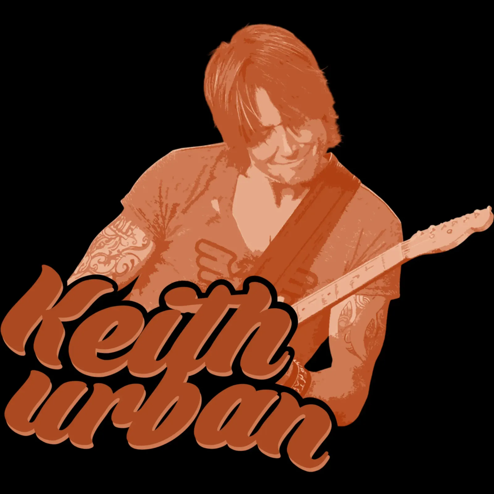 Keith Urban Pop Band tela con Cornice a cassetta da grass.studio_