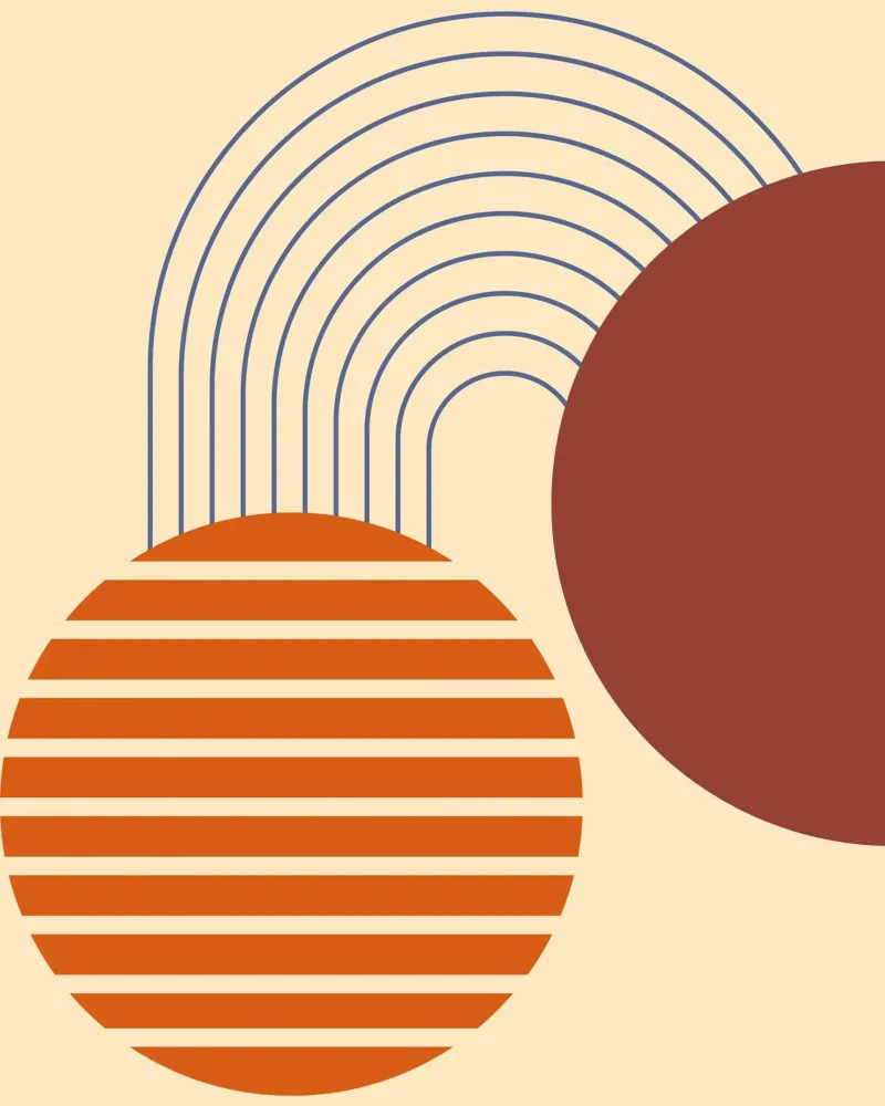 line circle minimal 04 poster con telaio in plastica da Creaton