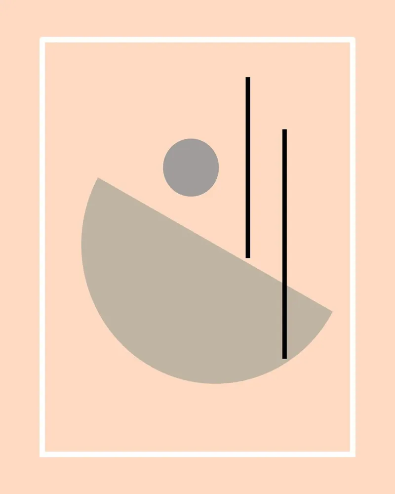 inbalance curve shape 01 poster con telaio in plastica da Creaton
