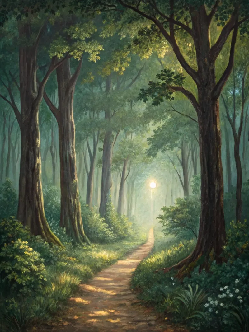 Whispers of the Enchanted Woods canvas with Floater frame by Artistic-shop