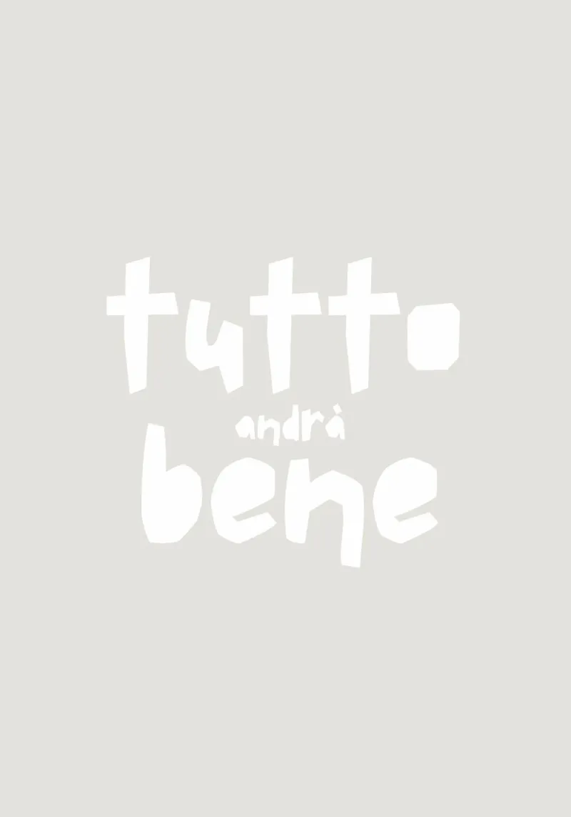 Tutto Bene poster con telaio in alluminio da PurePeachStudio