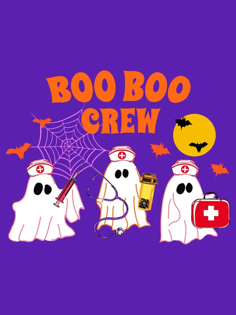 Boo Boo Crew Fantasma infermiere Illustrazione di Halloween poster da EDMPROJECT