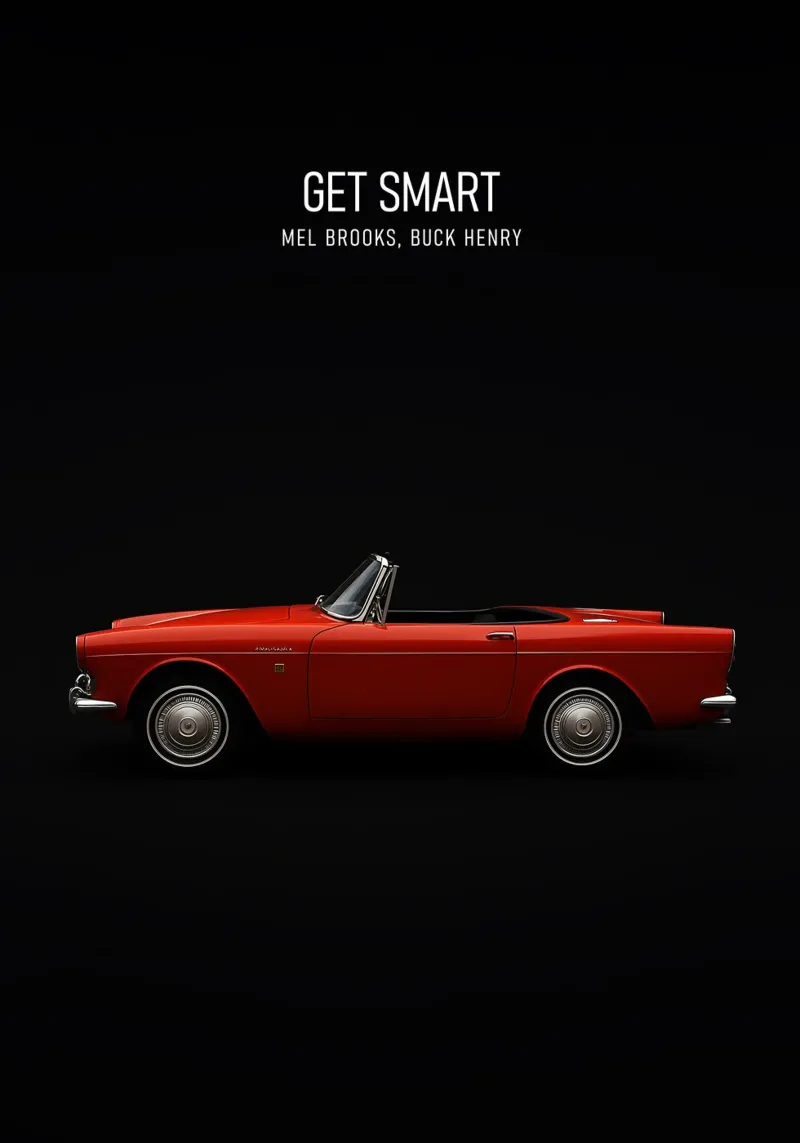 Get Smart car movie poster con telaio in legno da AlexAuto