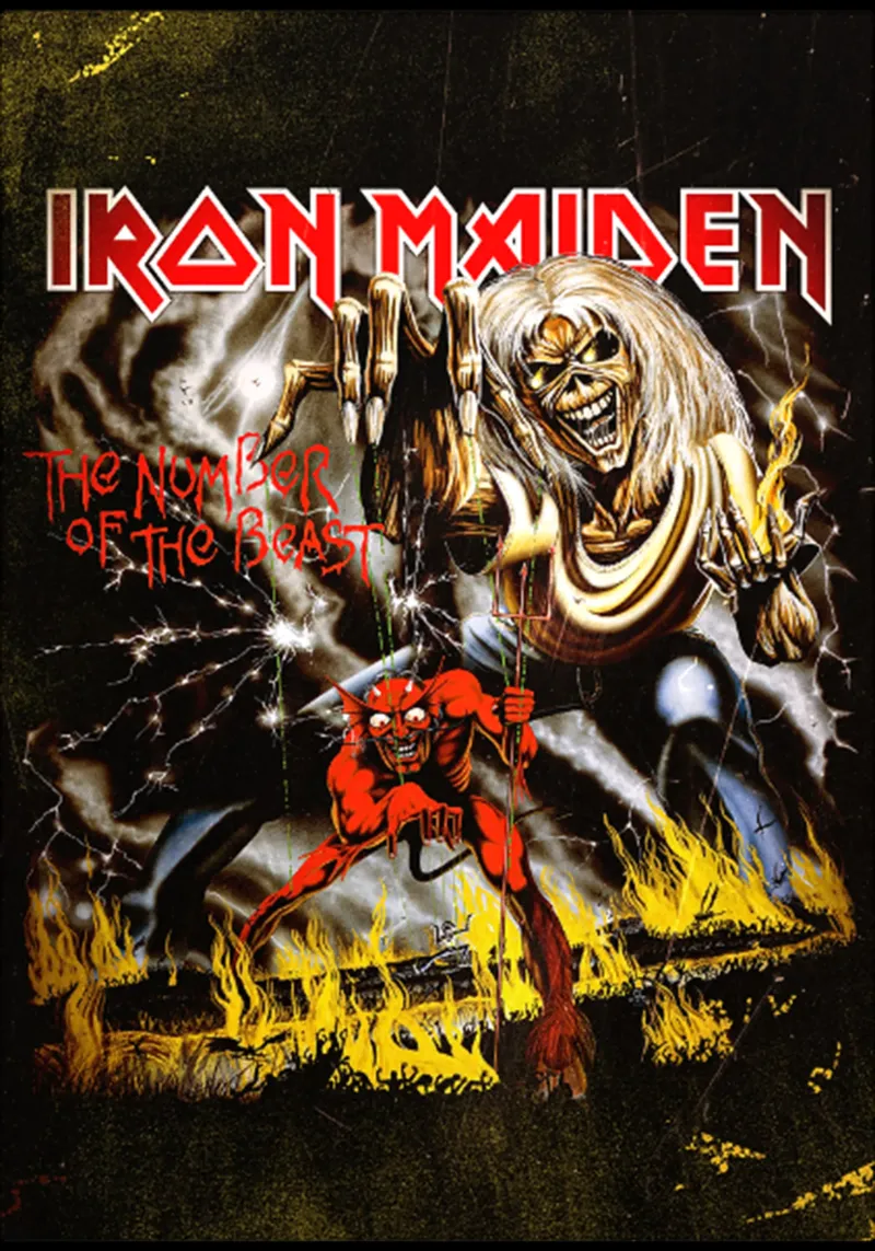 The Number Of The Beast - Iron Maiden Leinwand mit Schattenfugenrahmen von mannys_artt