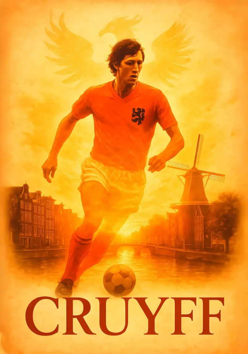 Johan Cruyff alluminio dibond da Cyberpunk Canvas