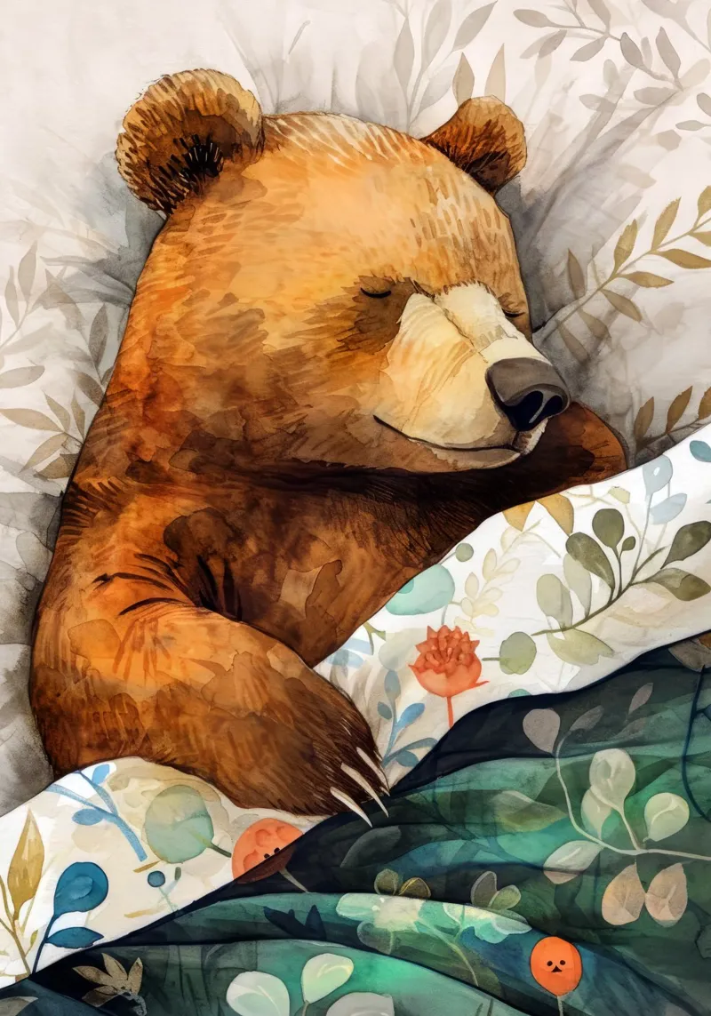 Un altro orso che dorme nel mio letto pellicola backlit da Justyna Jaszke JBJart