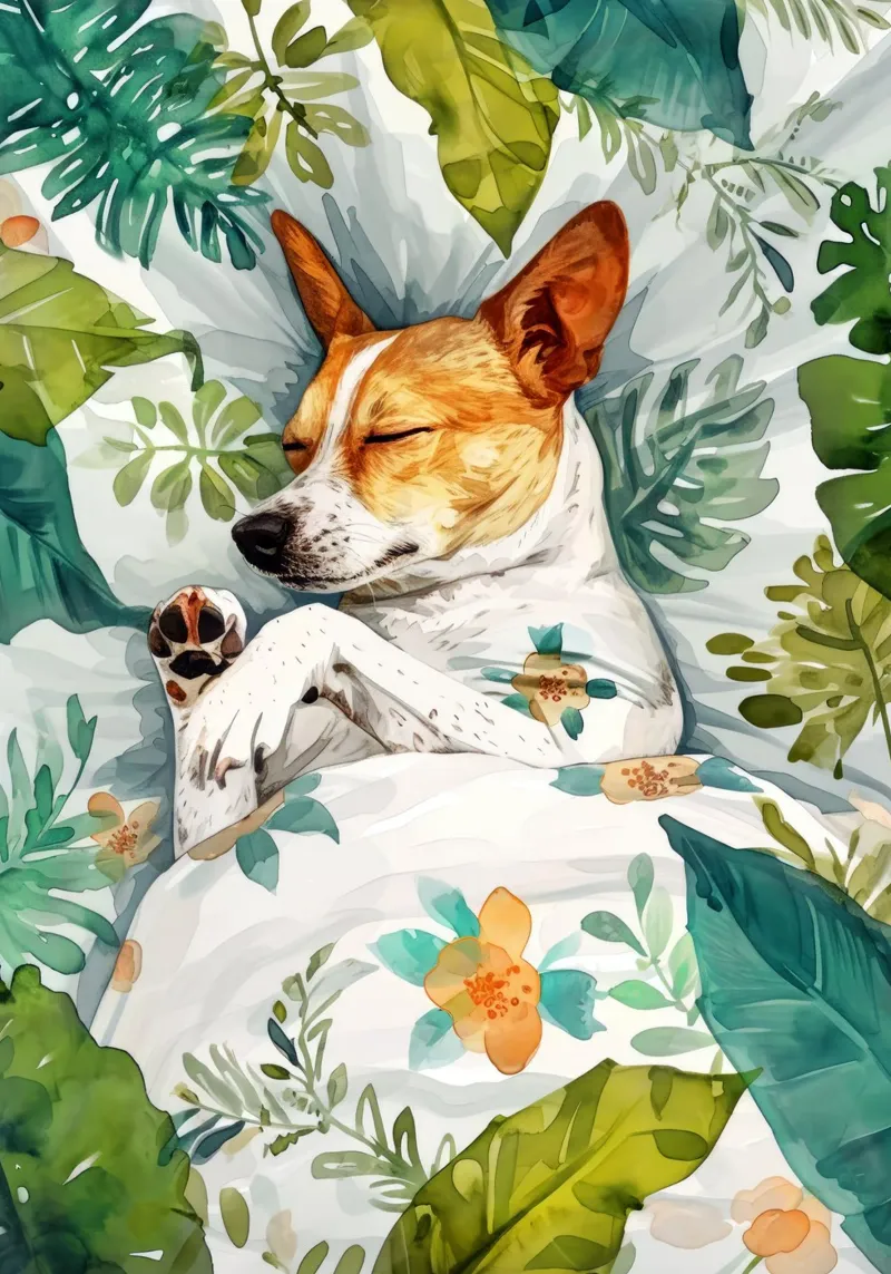 Cane addormentato nel mio letto pellicola backlit da Justyna Jaszke JBJart