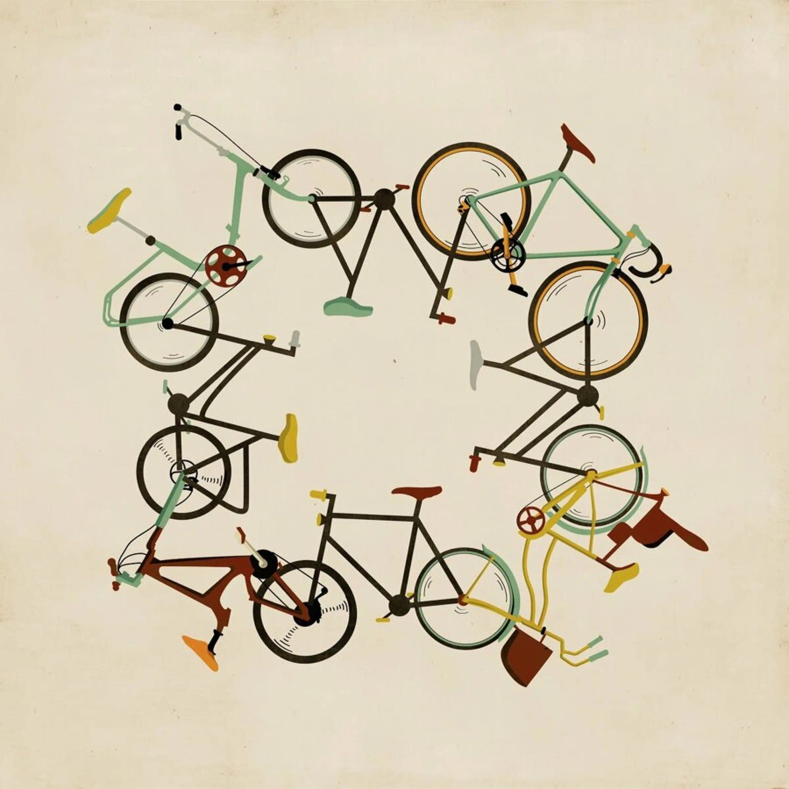 Bikes poster by Giordano Poloni
