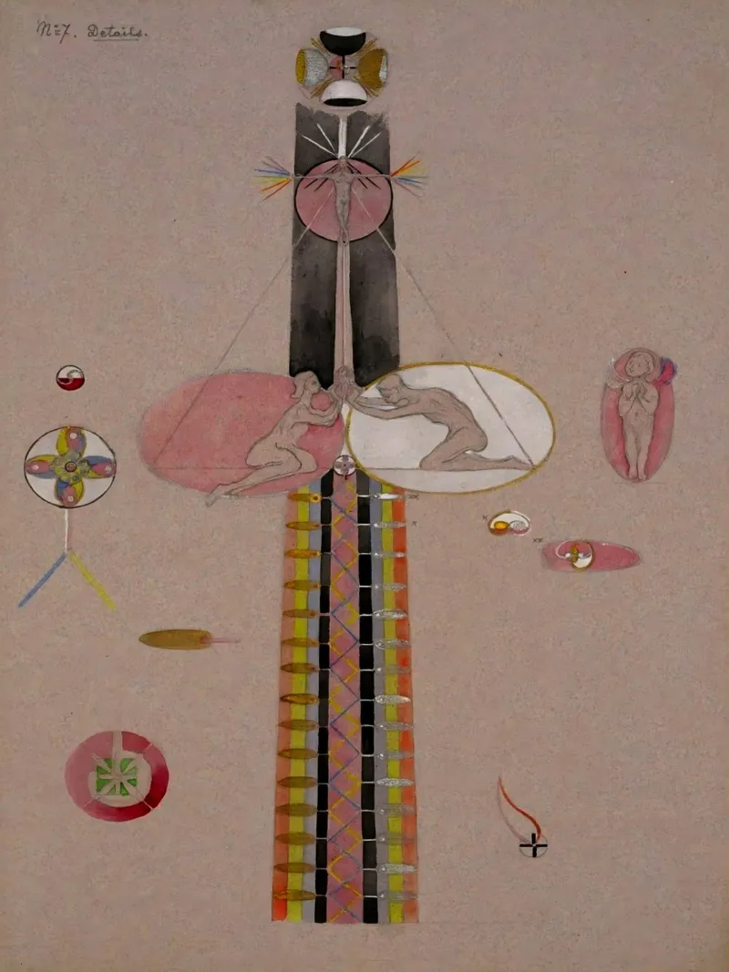 Hilma af Klint - L'albero della conoscenza n. 7B pellicola backlit da William Store