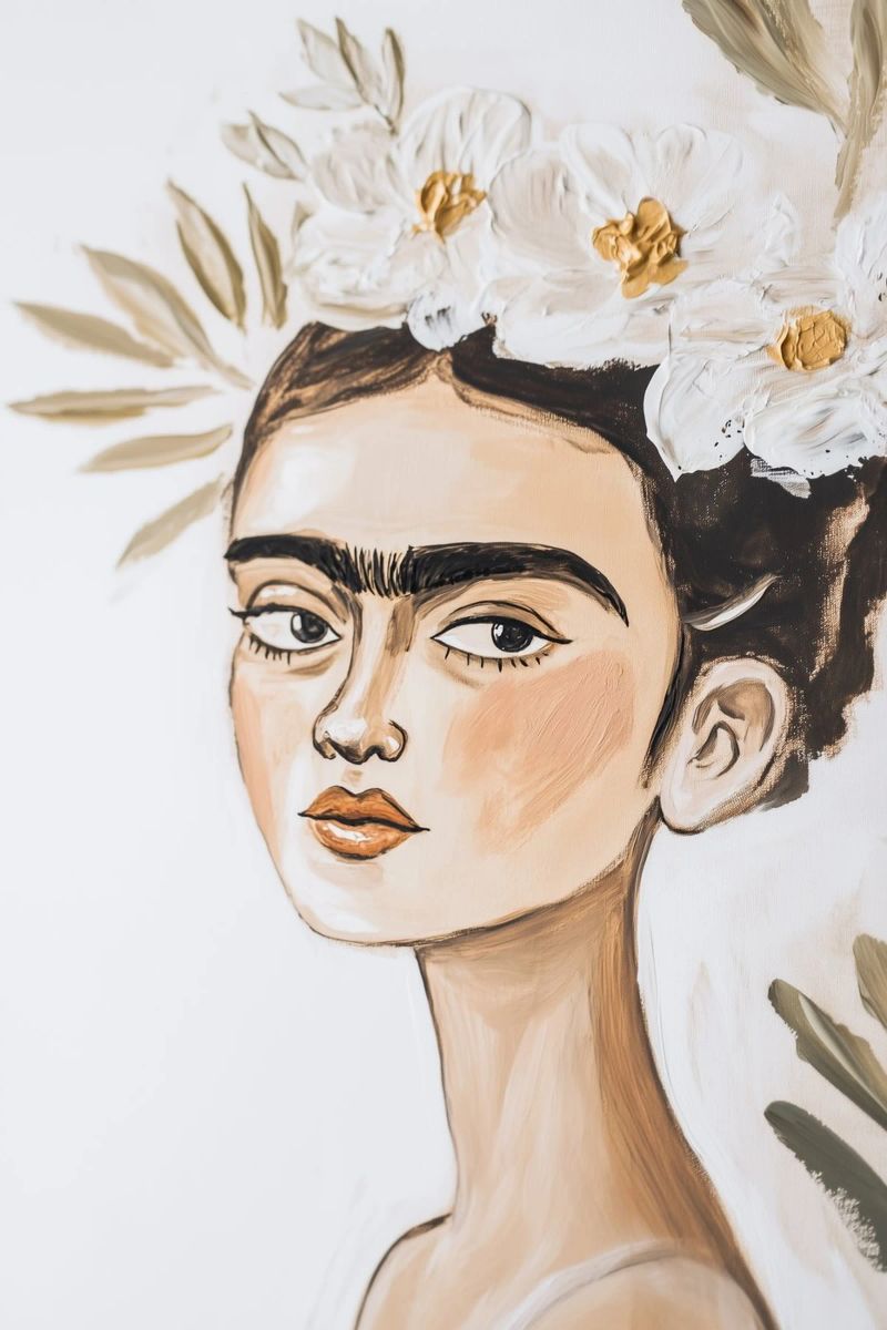 Zarte Boho Frida poster by Carinaprint