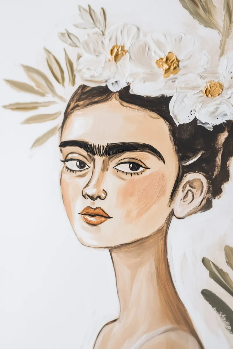 Zarte Boho Frida poster by Carinaprint