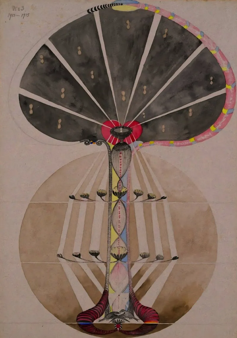 Hilma af Klint - L'albero della conoscenza n. 3 pellicola backlit da William Store