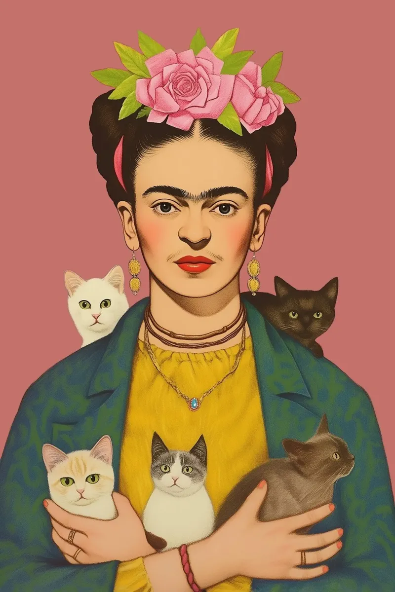 L'amore per i gatti di Frida pellicola backlit da Carinaprint