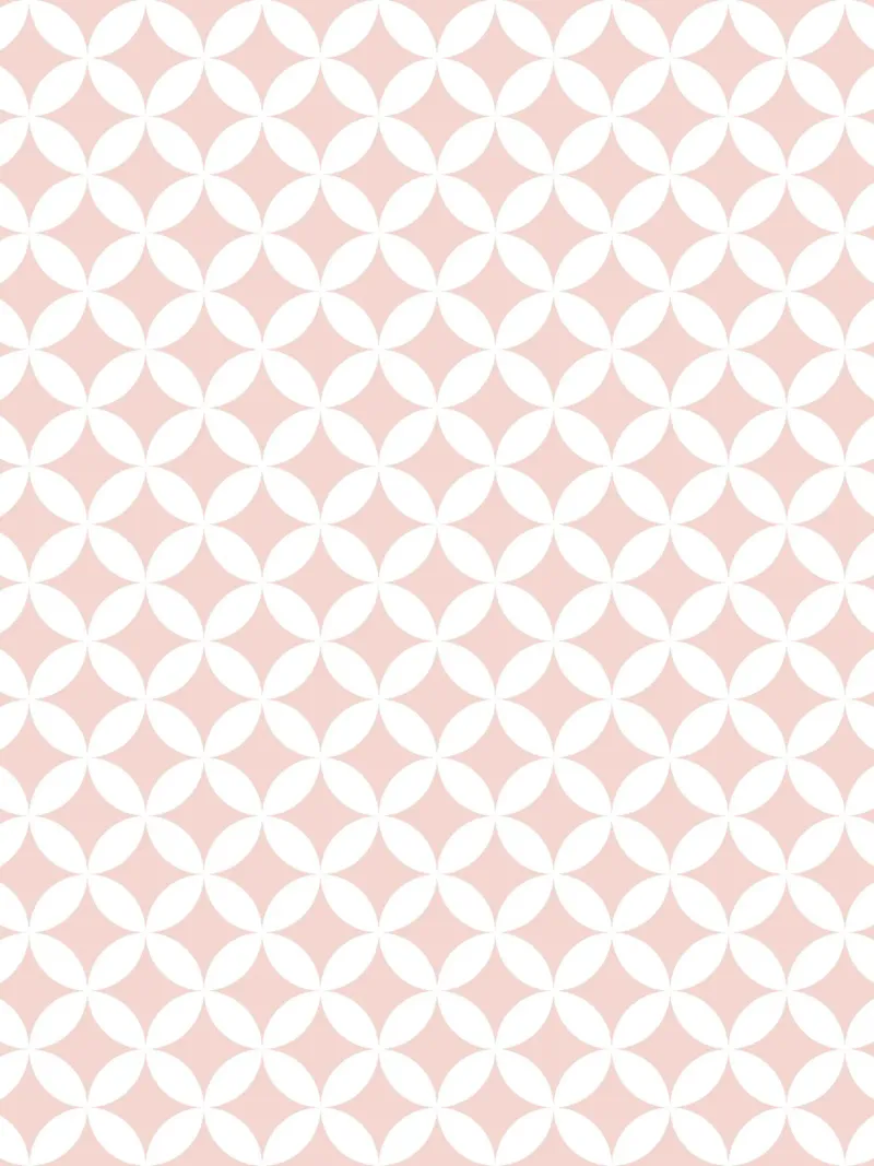 Minimal Geometric Flower Pattern 2 | White on Dusty Blush metacrilato de Beauty in Simplicity