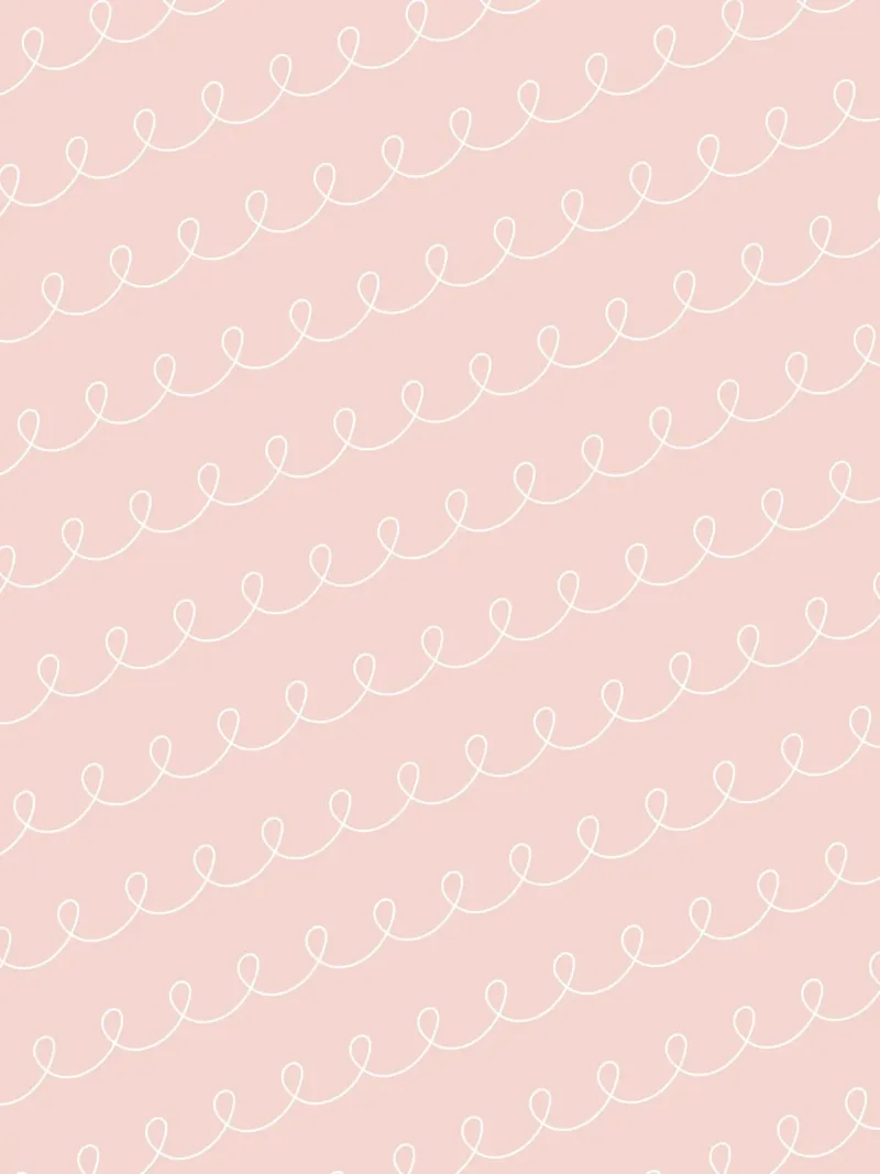 Disegno geometrico minimale di linee ad anello in bianco su rosa polveroso carta hahnemühle da Beauty in Simplicity