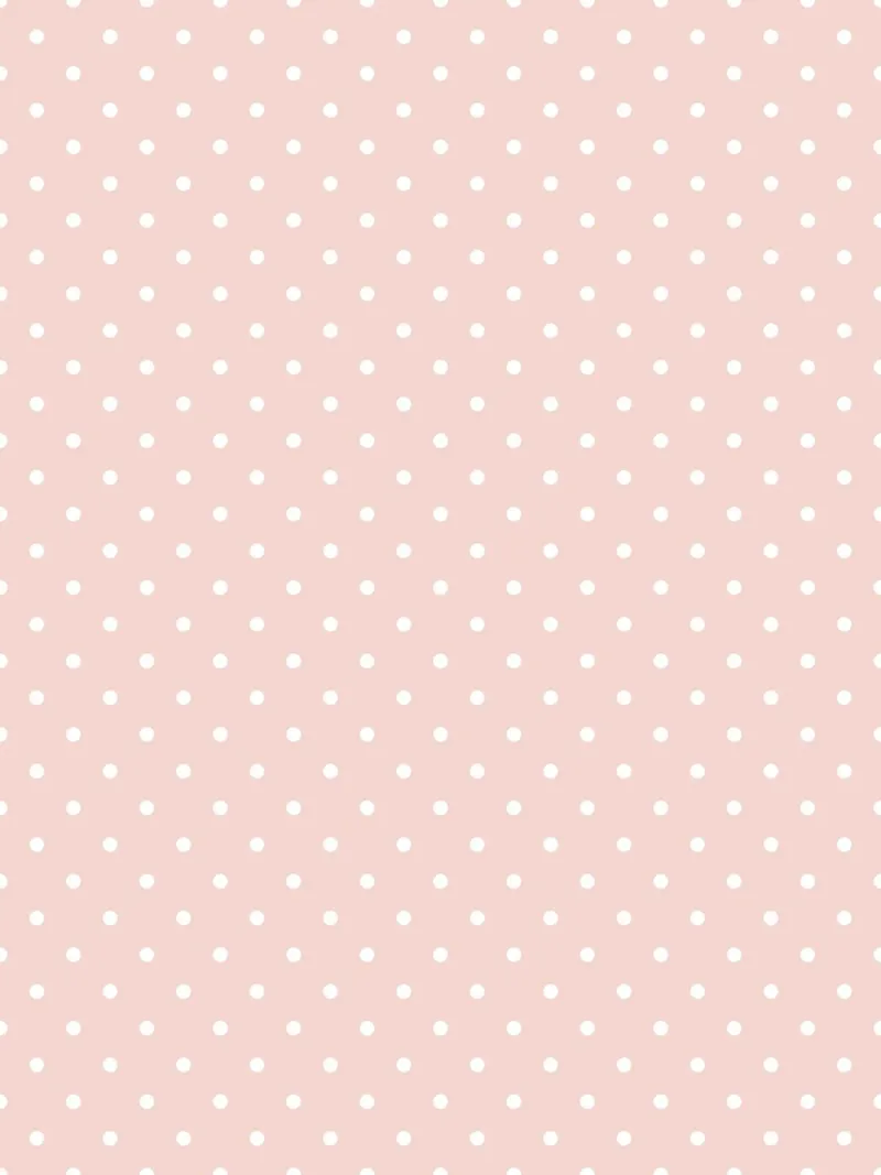 Minimal Basic Klassieke Polka Dots | Wit op Licht Blos Roze canvas van Beauty in Simplicity