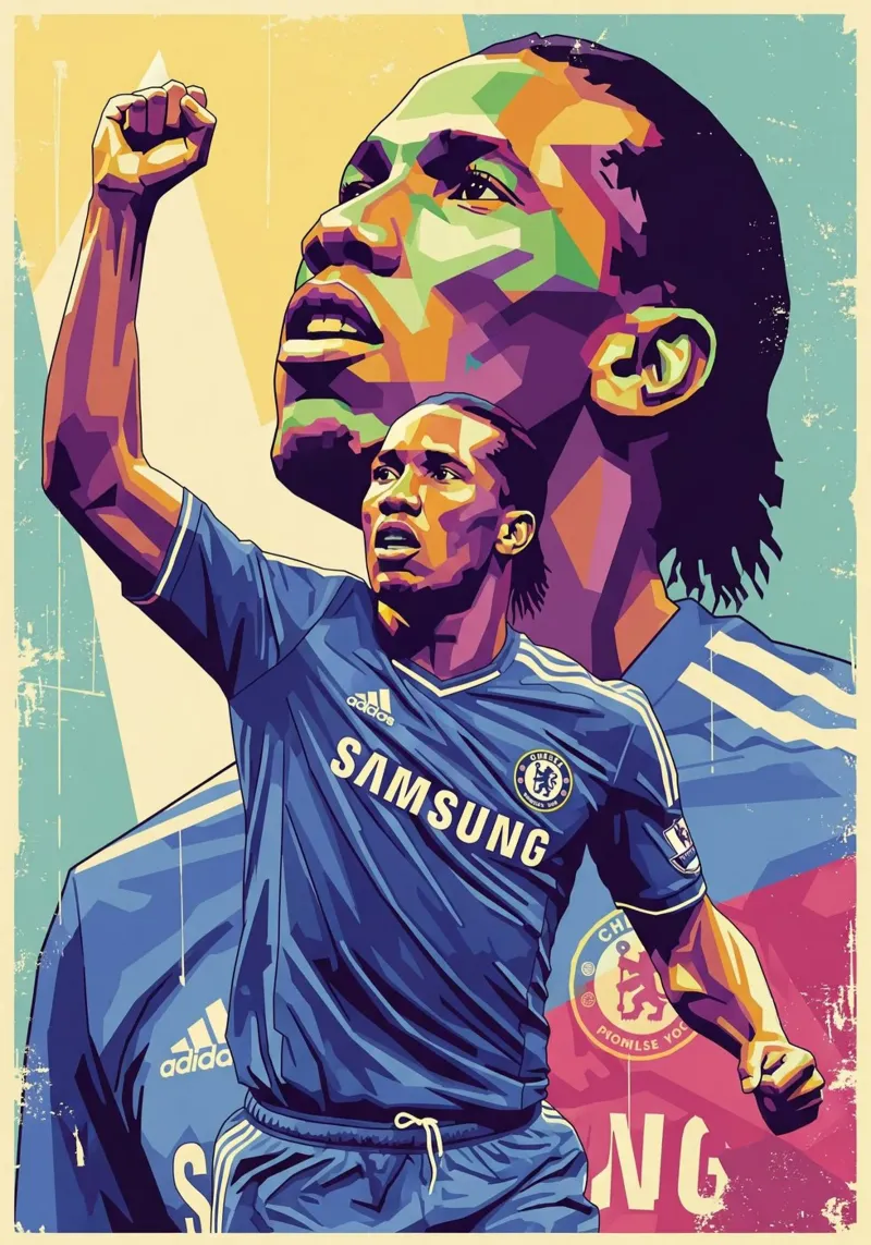 Didier Drogba in prima serata pellicola backlit da Hantamrata