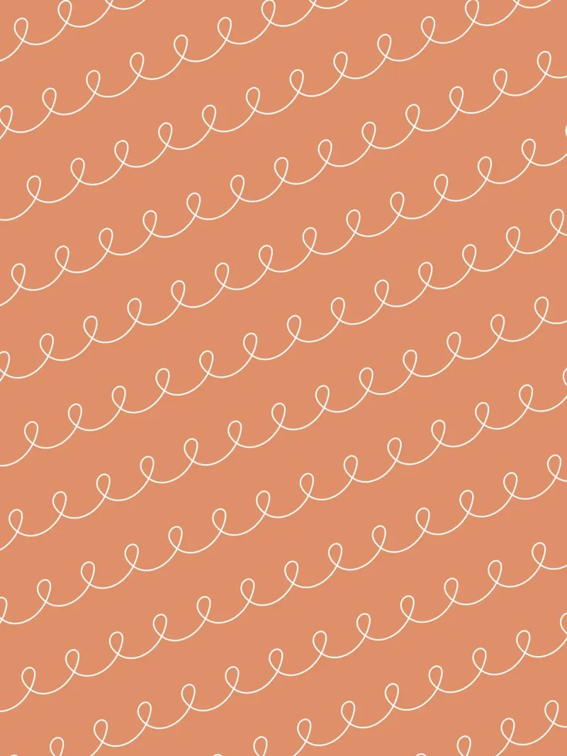 Disegno di linee geometriche ad anello 2 | Bianco su terracotta pellicola backlit da Beauty in Simplicity