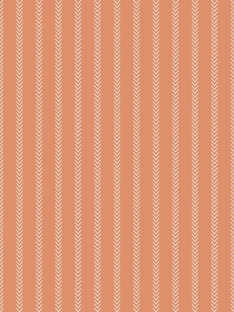 Frecce minime a strisce classiche, bianche su arancione terracotta carta hahnemühle da Beauty in Simplicity