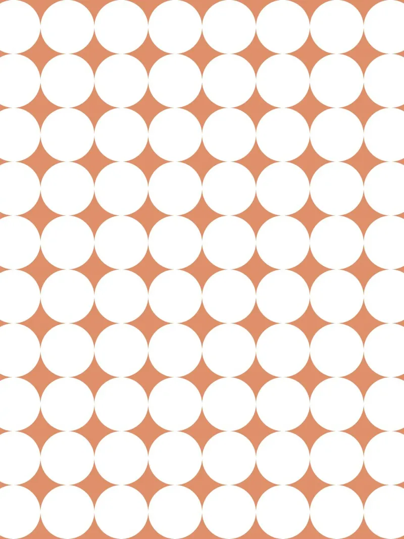 Minimal Geometric Scandi Circle | White on Terracotta Orange pellicola backlit da Beauty in Simplicity